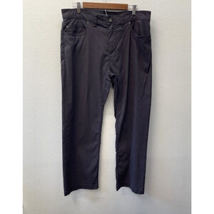 Prana Brion Pant Mens Size 36 x 30 Grey Nylon Slim Fit Stretch Hiking Gorpcore